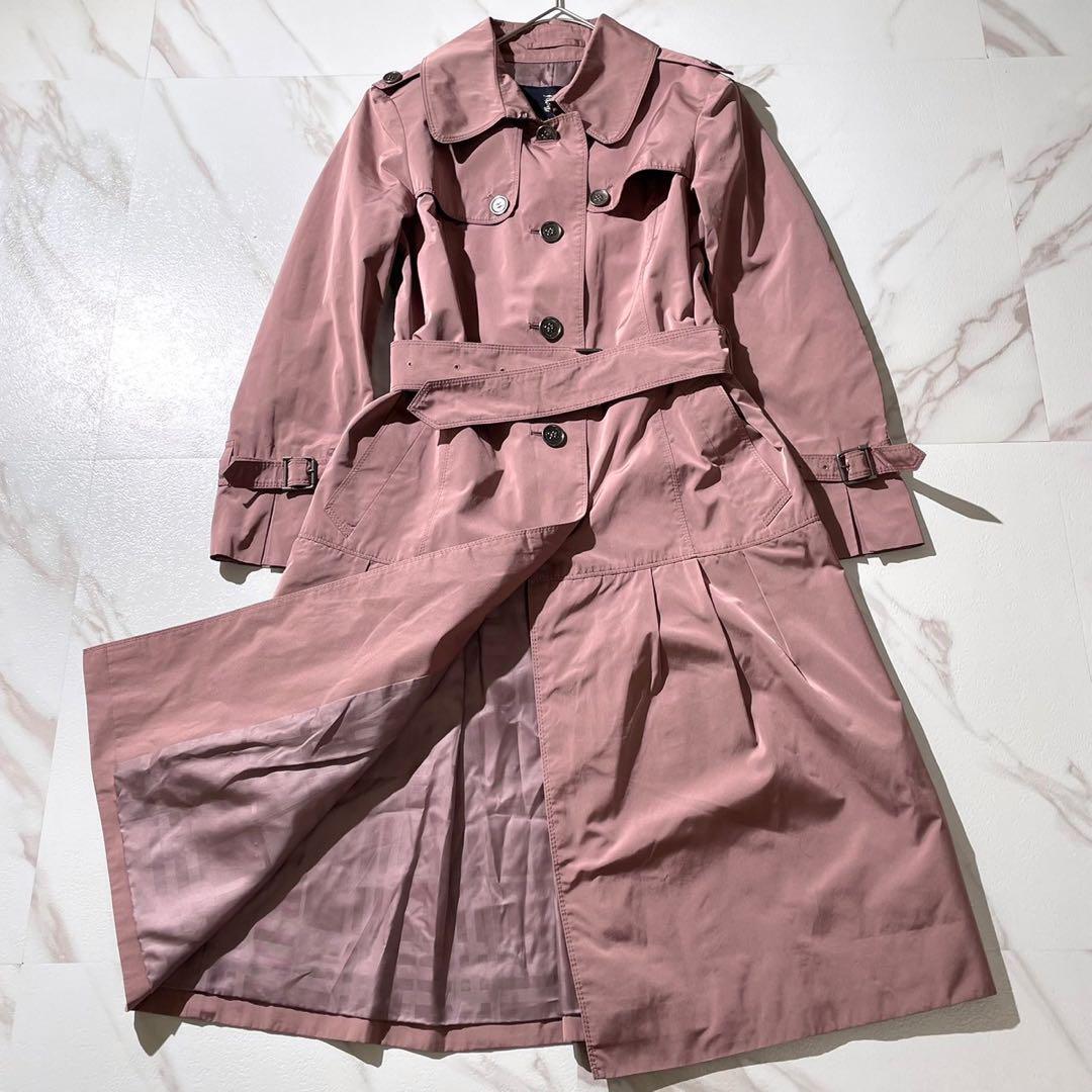 Burberry London Nova Check Trench Coat Purple Size 40 Authentic 100% Unused