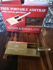 CHOOSE ONE VINTAGE Benson & Hedges 100's Portable Ashtray Gold Tone Brass As IS!