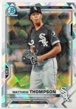 2021 Bowman Chrome Prospects Atomic Refractors #BCP74 Matthew Thompson White Sox