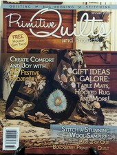 Primitive Quilts And Projects Winter 2016 Rug Hooking Stitching FREE SHIPPING sb