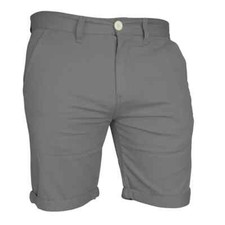 Mens Chino Shorts Casual Cargo Combat Flat Front 100% Cotton Half Pant 