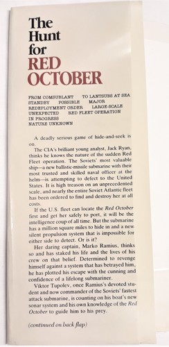 The Hunt for Red October, Tom Clancy, Hardcover, Naval Institute, 1984 - Picture 16 of 17