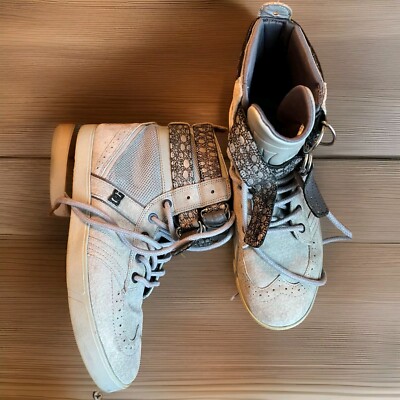 DC ADMIRAL HI LIFE COLLECTION SNEAKER MEN SHOES CEMENT/GREY SIZE 9 BOOTS SHOES