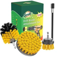 Drill Brush Attachment Set Power Scrubber Tile And Grout Tool Use For Kitchen Sh