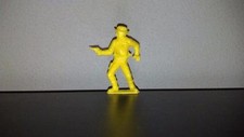 Processed Plastic Cowboy firing pistol 70mm Yellow Plastic