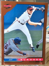 1996 Score Jeff Blauser Dugout Collection #B13 Atlanta Braves
