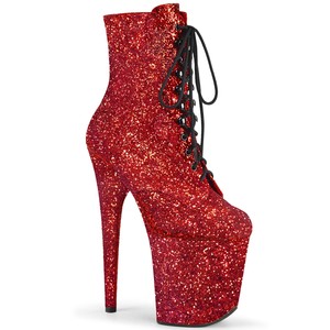 red pleaser boots