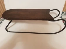 Very Early Antique Wooden Child's Sled with Iron Sled Runners!