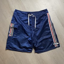 Rare HTF VTG QUICKSILVER 33 Surf Board Shorts Shiny Nylon Old Classic Logo Y2K