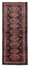 Vintage Hand-knotted Runner Rug 3'8" x 9'1" Traditional Oriental Wool Carpet