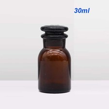 30ml Amber Reagent Bottles Chemistry Container w/ Wide Opening  Lab Supply