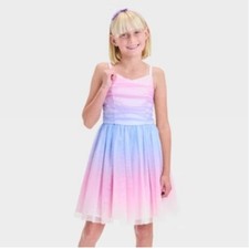 NEW CAT  JACK Girls Ombre Glitter Tulle Dress XS 4/5 1412 