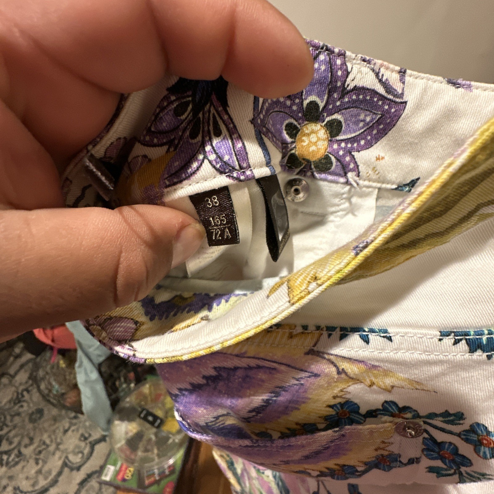 Vintage  RARE Roberto Cavalli Floral Printed Jeans image 4