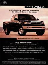 1999 Vintage ad Toyota Tundra retro truck vehicle auto Black photo 07/28/26
