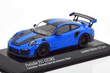 Minichamps 1/43 Porsche 911 GT2 RS Weissach 2018 Blue Black Limited 222pcs