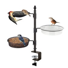Balcony Porch Deck Railing Bird Feeder - 3 Tray, Bath Spa, Great for Attrac...