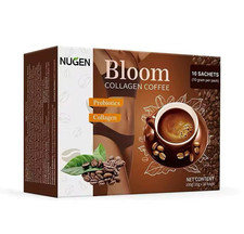 NUGEN Bloom Collagen Coffee Instant Medium Roast Halal 10 Sachets 100g