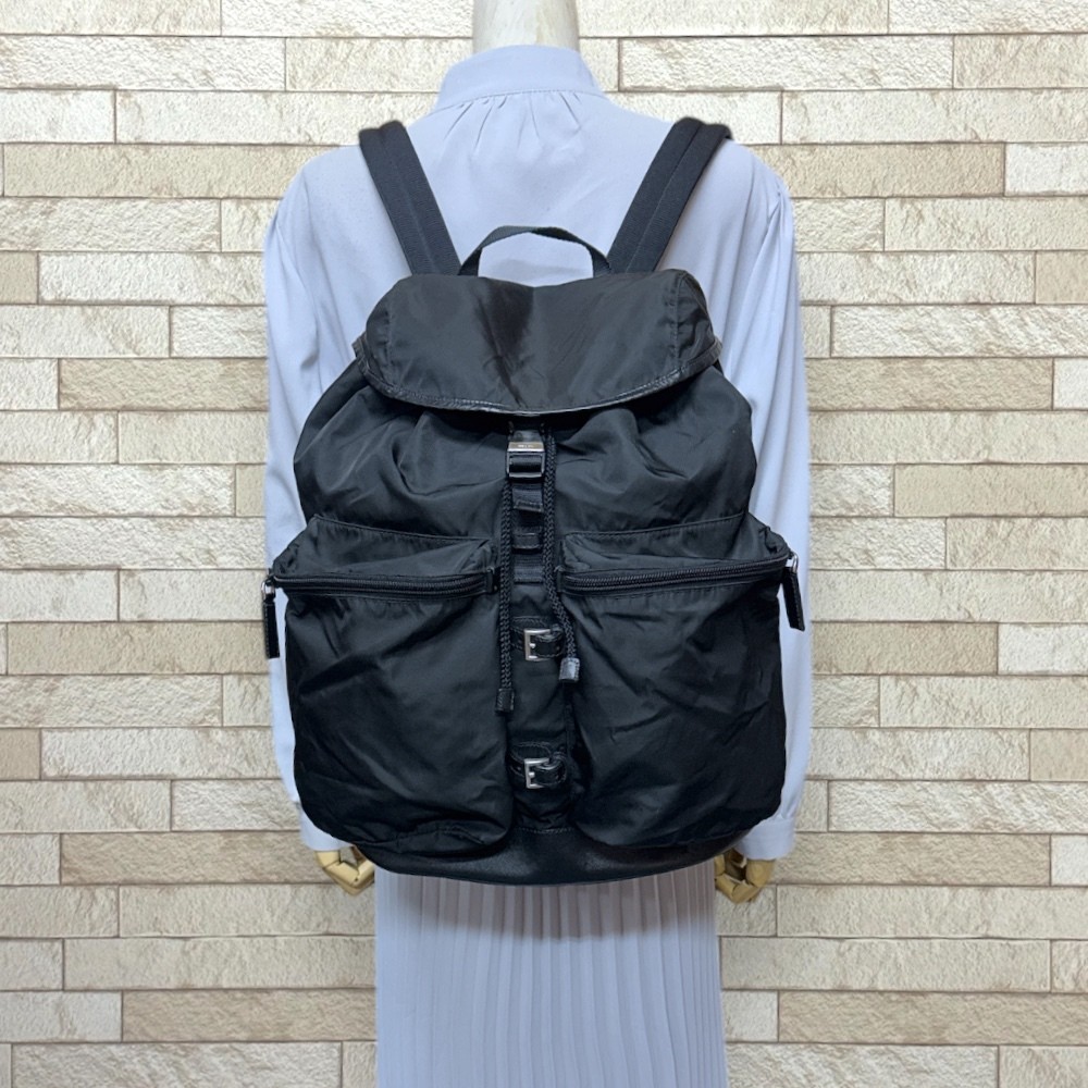 PRADA nylon backpack daypack V163 unisex used from japan thumbnail 2