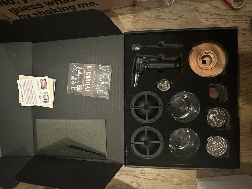 Kit ahumador de whisky, con 2 máquina de hielo transparente y 2 vasos de whisky, antiguo Foto 2 de 4