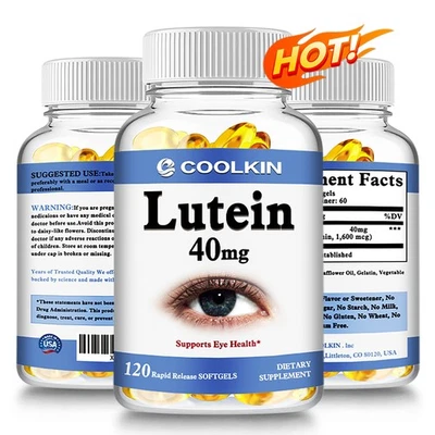 COOLKIN Lutein 40 Mg – Augen- Und Sehgesundheit, Nahrungsergänzungsmittel Für Die Augen