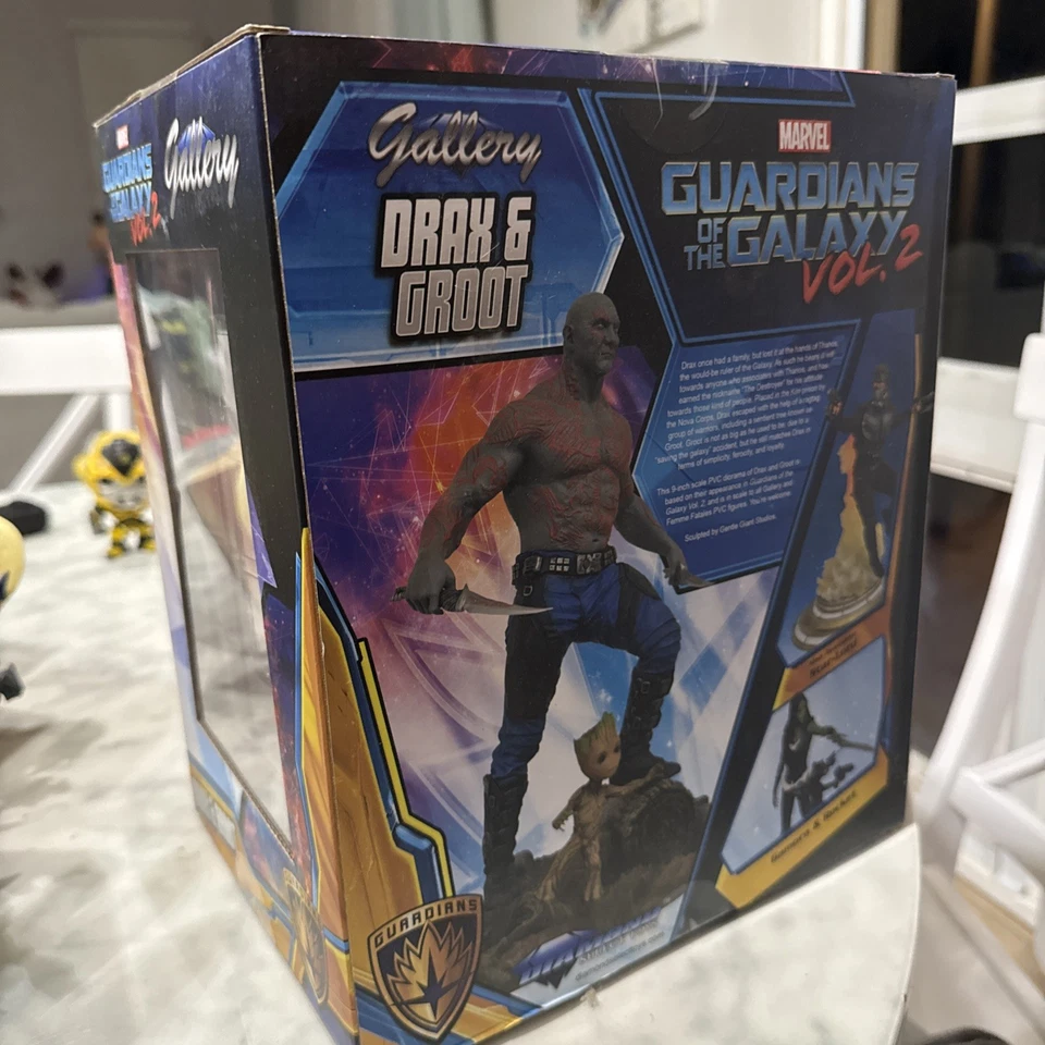 Marvel Guardianes de la Galaxia Vol. Figura de PVC de 9 pulgadas Drax & Baby Groot de 2 pulgadas Foto 3 de 4