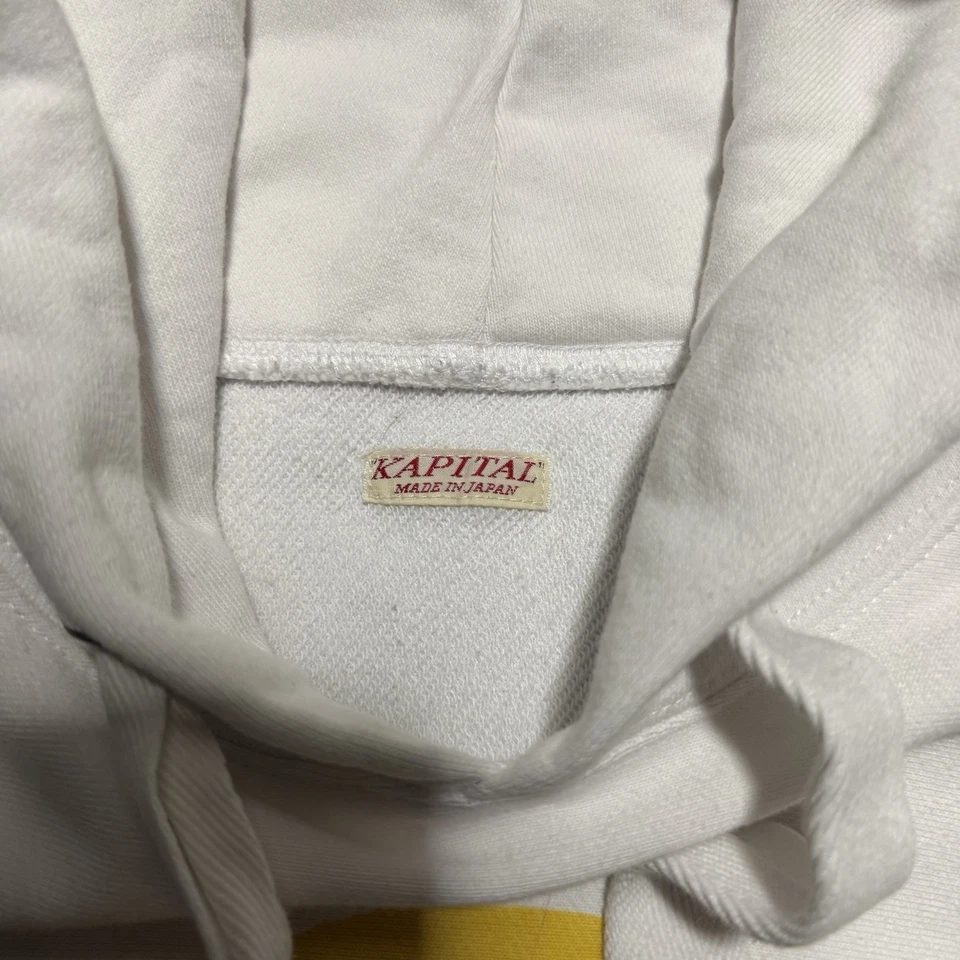 Kapital Denim Smiley Face Designer Archive Fashion Hoodie Made In Japan Size 3 - Image 3 of 4