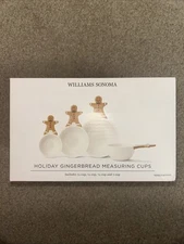 Set/4 Williams Sonoma Gingerbread Men Measuring Cups Christmas NEW