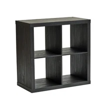 BOOKSHELVES 4 Cubic Shelf Vinyl Record Storage Case Black/White/Brown Available