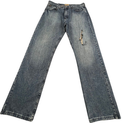 Vintage Wrangler 20X Jeans Men 35x34 Blue Denim Bootcut Western Distressed