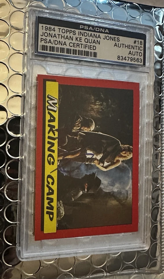PSA Encapsulated 1984 Topps Indiana Jones Card #18 Signed by JONATHAN KE QUAN - Image 3 of 4
