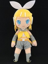 Kagamine Rin Plush Hug Doll 2016 SPRING ver. Happy-Kuji Hatsune Miku Used