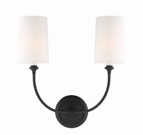 Crystorama Lighting Group 2242 Sylvan 2 Light 17" Tall Wall - Black - Picture 1 of 12