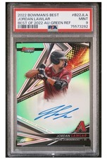 2022 Bowman's Best JORDAN LAWLER Best of 2022 Auto Green /99 PSA 9  Refractor