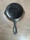 Vintage Griswold #4 Chrome Plated Cast Iron Skillet 702 Block Logo Smooth Bottom