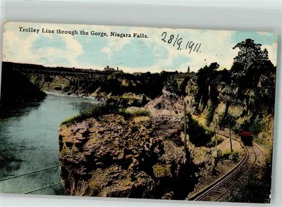 38072034 - Niagara Falls Eisenbahn Kanada 1911 Gebrauchsspuren - Bild 1 von 2