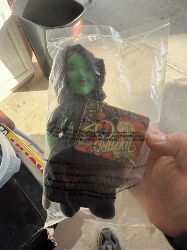 1998 Wizard of Oz Wicked Witch of the West Bean Bag Collectible Doll Plushie NIB