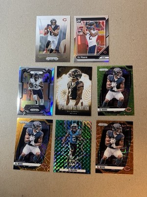 D J Moore 8 Card Lot 2024 Deca & No Huddle Green 1/10 Great Lot!!!!