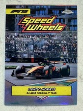 2025 Topps Chrome Formula 1 F1 Lando Norris Speed Wheels Refractor #75-MCL 🔥