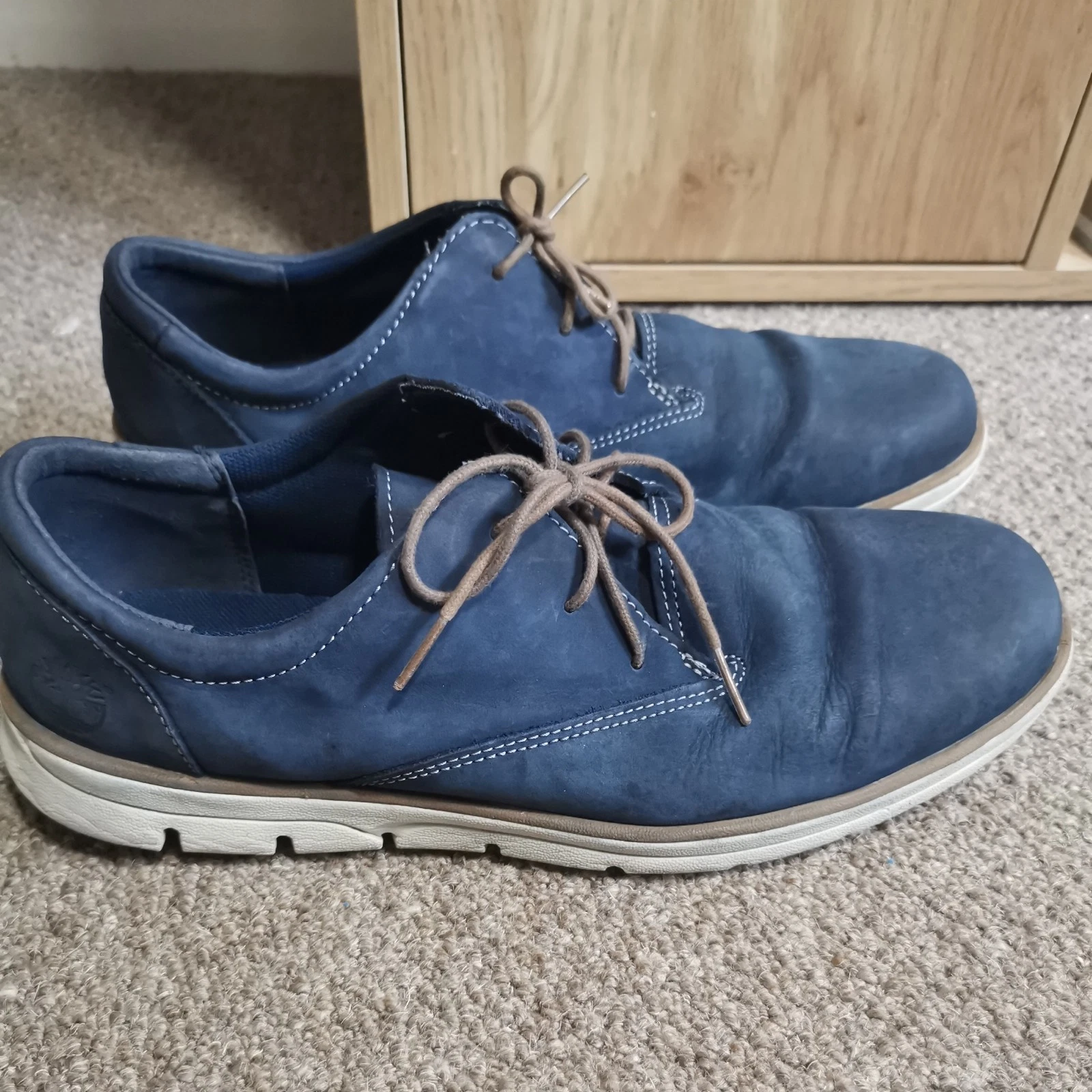 Scarpe Timberland da uomo taglia UK9 blu in pelle nabuk Bradstreet SensorFlex