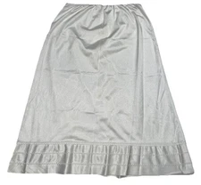 Vintage Simone Half Slip Skirt Lingerie Satin Nylon Size Medium Elastic Waist