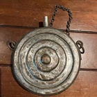 Civil War (?) Bullseye Canteen with chain