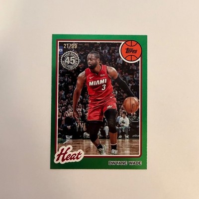 2025-26 Topps Green 45th Anniversary DWYANE WADE Card /99 SP MIAMI HEAT