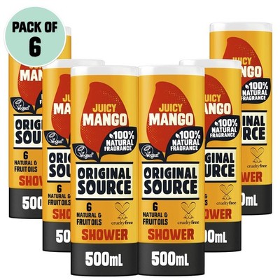Mango Duschgel, 100% Natürlicher Duft, Vegan & Parabenfrei, Vorteilspack 6 x ...