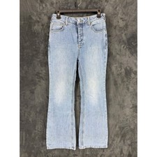 Anthropologie Pilcro High Rise Trouser Bootcut Jeans Light Wash Button Fly 28