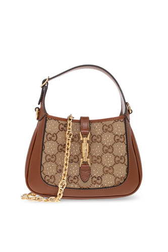 GUCCI Jackie Mini Beige Crystals Shoulder Bag New & Authentic