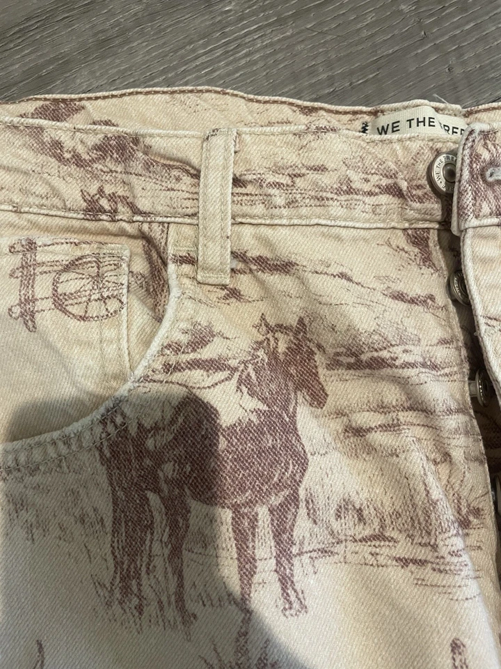 Pantalones de mezclilla Free People We The Free Good Luck tiro medio barril talla 32 Foto 3 de 4