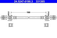 ATE Bremsschlauch 24.5247-0190.3 FüR Nissan Qashqai J10 NJ10 JJ10E 1 VAN 2 J11