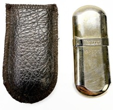Marlboro Brass No.6 Lighter with Faux-Leather Case Vintage 1990’s Works