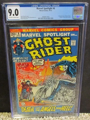 MARVEL SPOTLIGHT #6 CGC 9.0 1972 ORIGIN & 2nd App of GHOST RIDER! HIGH GRADE!