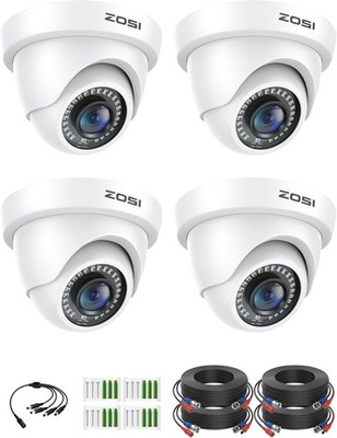 Zosi 1080P Dome Cameras (4) Pack - White ZM4181A D/N Security Camera Kit